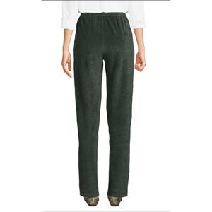 Lands’ End Green Knit Pants Elastic Waist Large Petite
